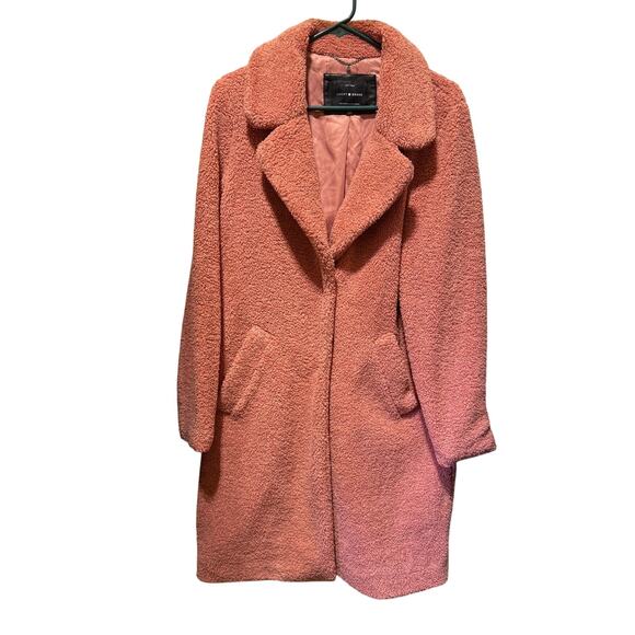Lucky Brand Teddy Style Long Length Fully Lined Jacket Size M - Picture 1 of 13